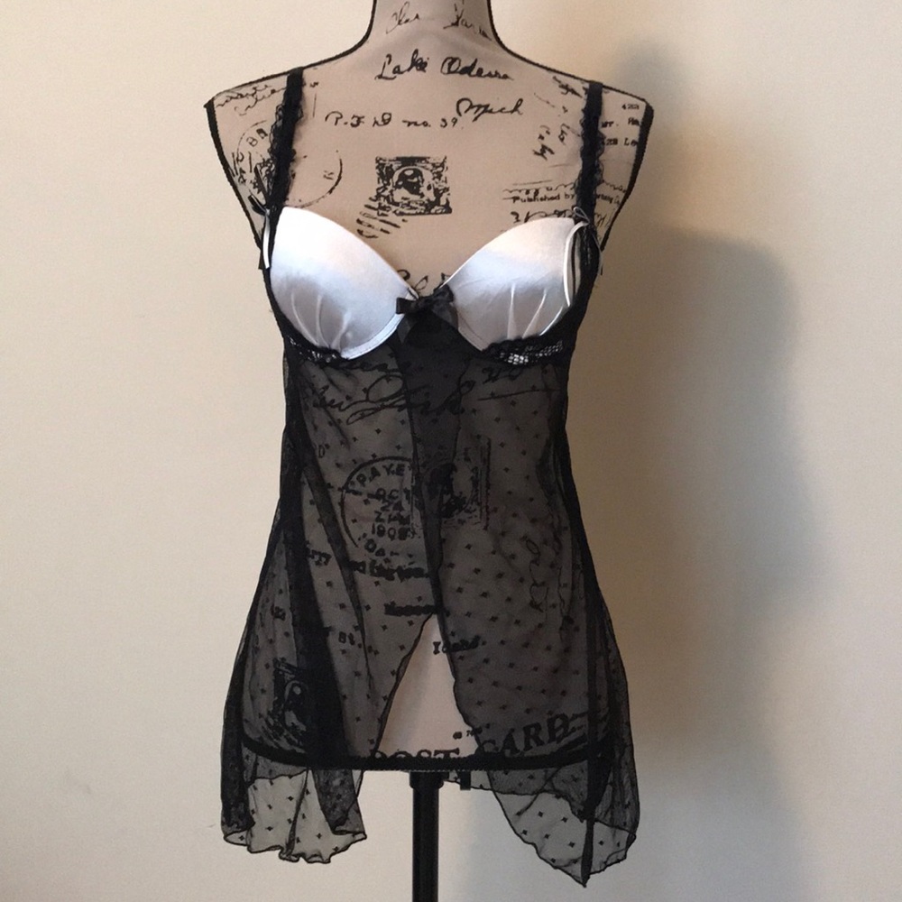 Black Lace Lingerie, Sz S